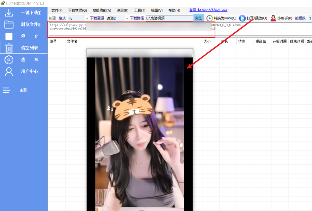 功能2:播放地址栏中的媒体资源操作截图