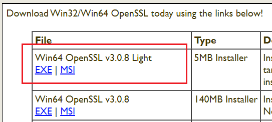 安装openssl操作截图