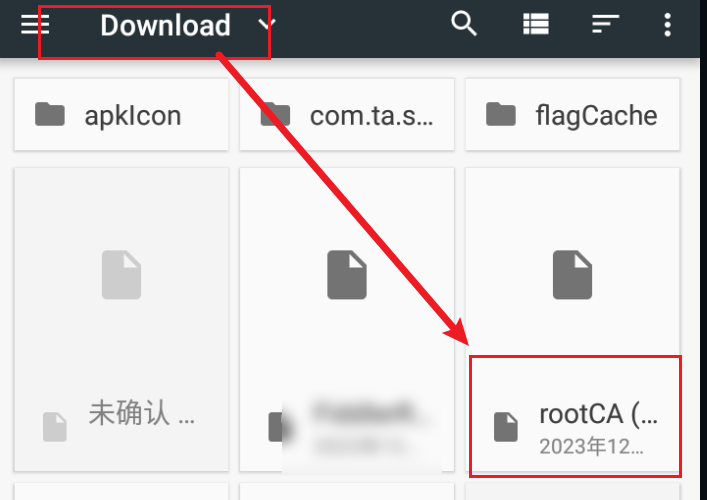安卓用户 安装根证书之一操作截图